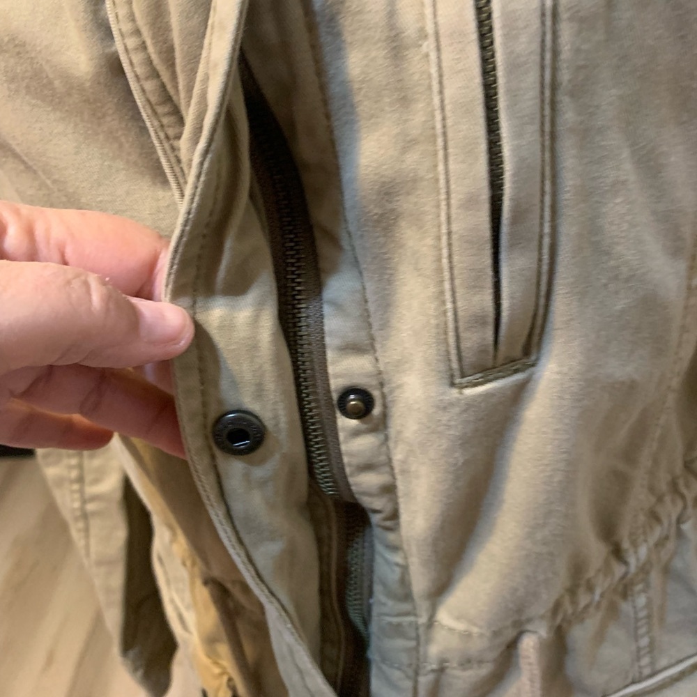 Abercrombie & Fitch khaki canvas safari field coat with hood. Great condition S - Picture 5 of 13
